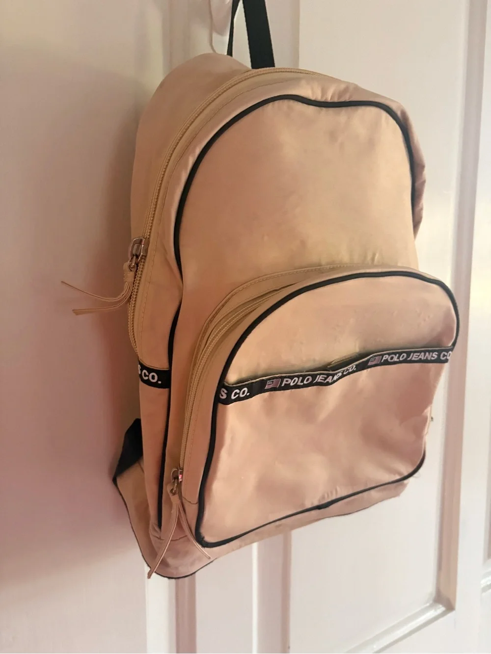 Vintage Ralph Lauren Polo Jeans Co. Backpack Beige Tan Y2K 90’s